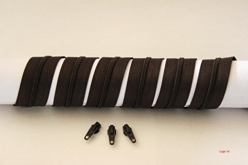 Preview: Reißverschluss endlos dunkelbraun (1m)