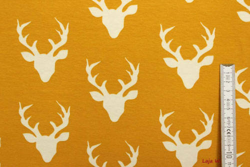 Preview: Jersey  Art Gallery Buck Forest senf   (10 cm)