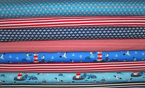 Preview: Jersey Loveboat kräftiges türkis (10 cm)