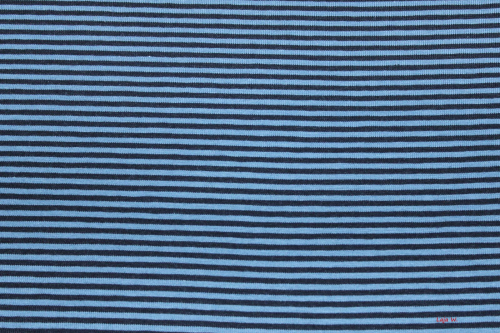 Preview: Jersey Ringel schwarz/taubenblau (10 cm)