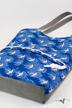 Designerbaumwollstoff Whitehaven dunkelblau (10 cm)