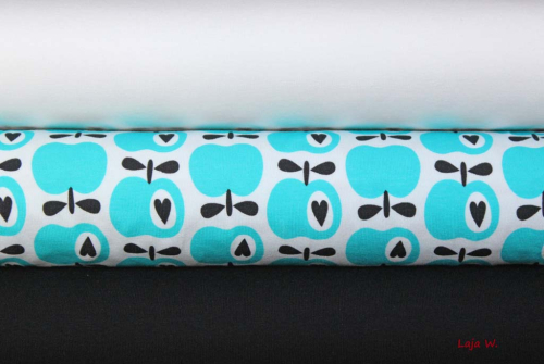 Preview: Jersey Simply Apples weiß (10 cm)