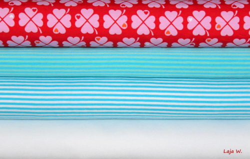 Preview: Jersey Klee byGraziela rot/rosa (10 cm)