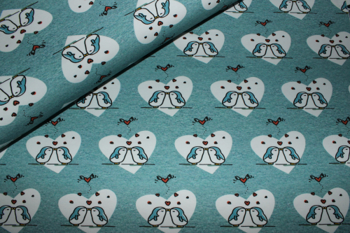 leichter Sommersweat Pinguinliebe (10 cm)