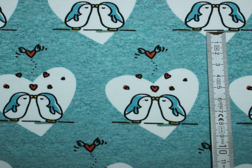leichter Sommersweat Pinguinliebe (10 cm)