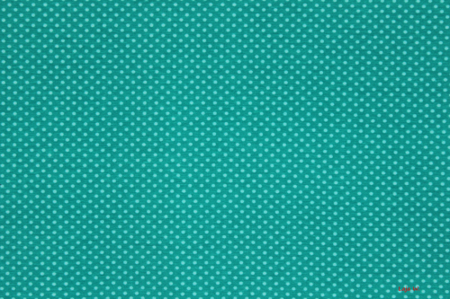 Jersey Punkte Mini smaragd/aqua (10 cm)
