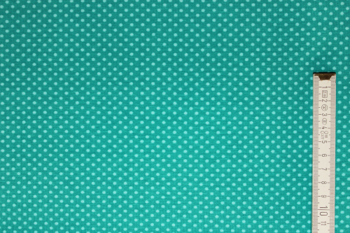 Preview: Jersey Punkte Mini smaragd/aqua (10 cm)