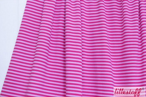 Jersey Ringel rosa/himbeer (10 cm)