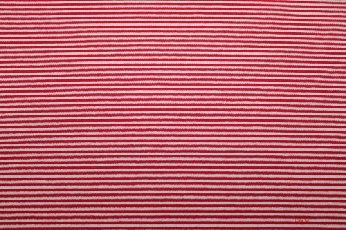 Preview: Viskose-Jersey Stripes rot/weiß  (10 cm)