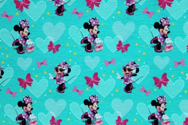 Preview: Jersey Minnie Mouse türkis (10 cm)