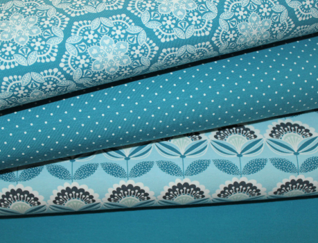 Preview: Jersey "Spitzenpolka" petrol (10 cm)