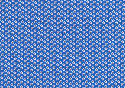 Baumwolle Little Blossom blau (10 cm)