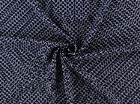 Viskose-Druck Small Drops dunkelblau (10 cm)