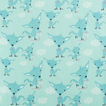 Preview: Ringeljersey Stoffonkel mint/weiß (10 cm)