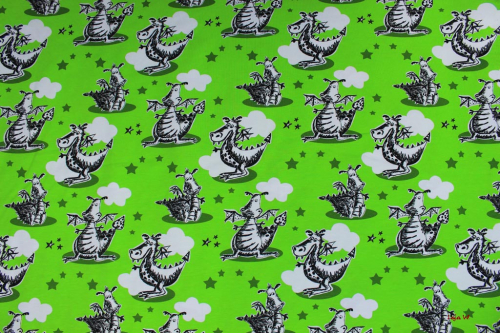 Jersey Kritzeldrache Digitaldruck (10 cm)