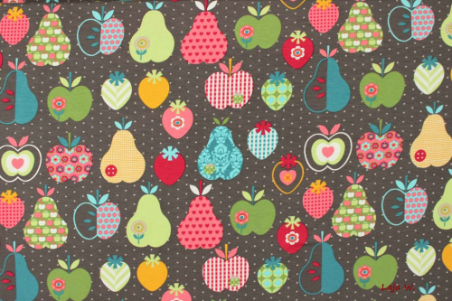 Jersey bunte Früchte grau (10 cm)