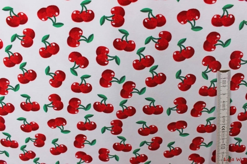 Preview: Jersey Kirschen weiß (10 cm)