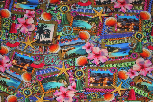 Stretch Jersey Digitaldruck Summerfeeling (10 cm)