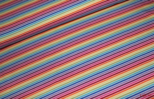 Jersey Streifen Regenbogen/weiß (10 cm)