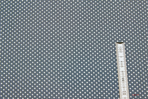 Preview: Baumwolle Punkte grau/weiß (10 cm)