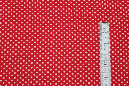 Baumwolle Punkte rot/weiß (10 cm)