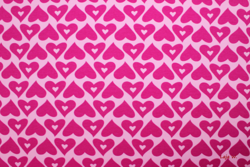 Jersey Hearts pink (10 cm)
