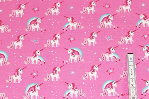 Preview: Jersey Zauberwesen kräftiges rosa (10 cm)