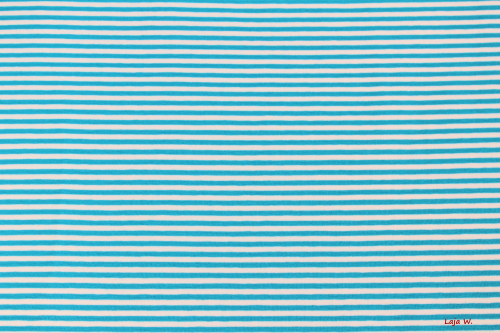 Ringeljersey türkis/weiß (10 cm)