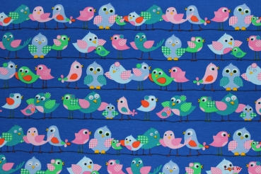 Jersey Vogelparade blau (10 cm)
