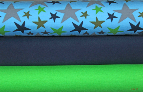 Preview: Jersey Sterne bunt (10 cm)