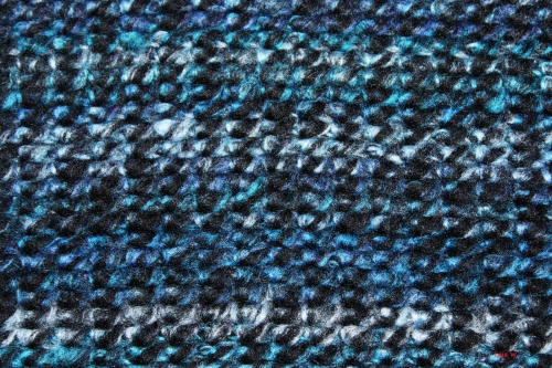 Strickstoff Cortina schwarz/blau (10 cm)