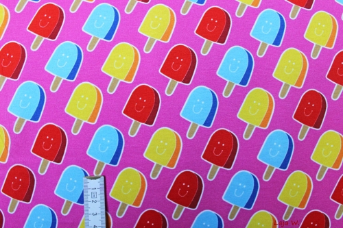 Jersey Hamburger Liebe Sweet Life Popsickles pink (10 cm)