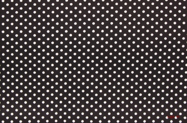 Baumwolle Punkte schwarz-weiss (10 cm)