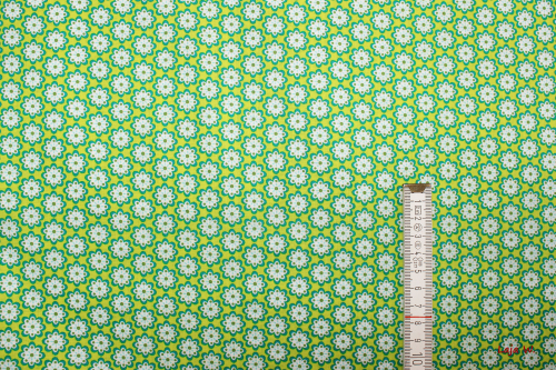 Preview: Baumwolle Julia Miniblumen grün (10 cm)