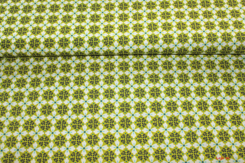 Baumwolle Emilie Blumen blau/grün usw. (10 cm)