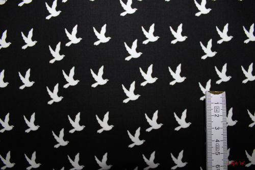 Preview: Stoff Dove schwarz (10 cm)