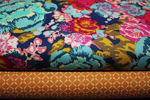 Preview: Designerbaumwolle Acqua Di Rose Boho (10 cm)