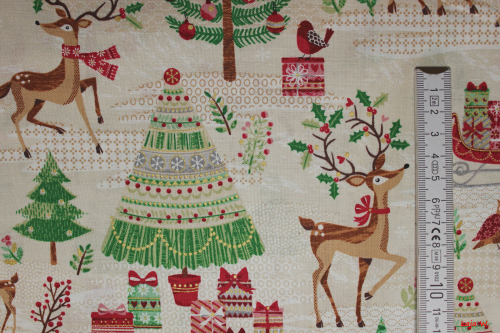 Baumwollstoff 1790 Traditional Metallic Scenic (10 cm)