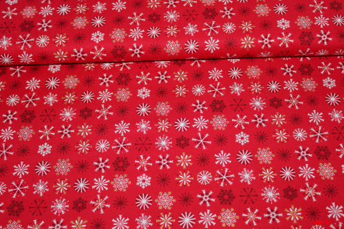 Baumwollstoff 1796 Traditional Metallic Snowflake (10 cm)