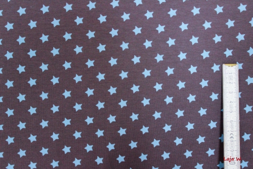Preview: Jersey Sterne grau/hellblau (10 cm)
