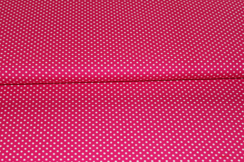 Baumwolle Punkte dunkleres pink-weiß (10 cm)