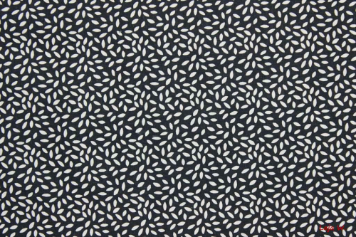 Baumwollstoff Blättchen dunkelblau (10 cm)