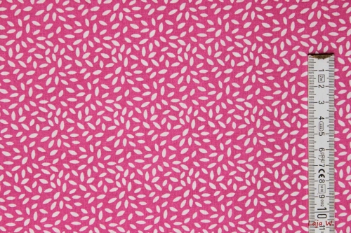 Preview: Baumwollstoff Blättchen helles pink (10 cm)