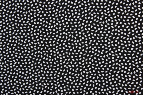 Preview: Viskose-Druck Blättchen schwarz/weiß (10 cm)