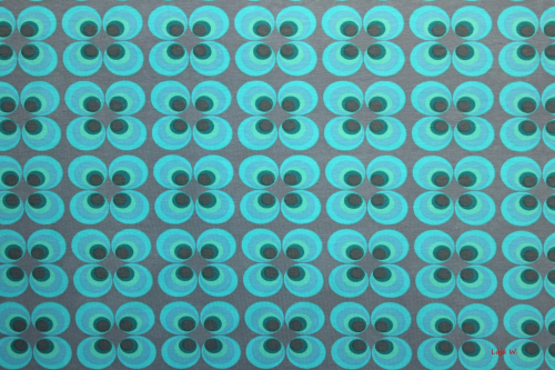 Jersey Retroblumen grau (10 cm)