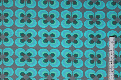 Preview: Jersey Retroblumen grau (10 cm)