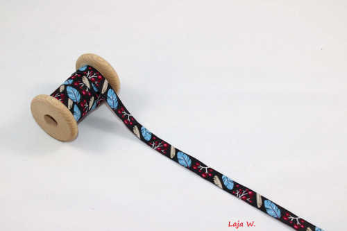 Webband Fly Feather schwarz (1 m)(Eigenbedarf)