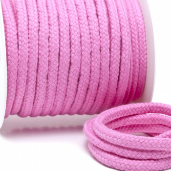 Baumwollkordel 9 mm kräftiges rosa (1 m)
