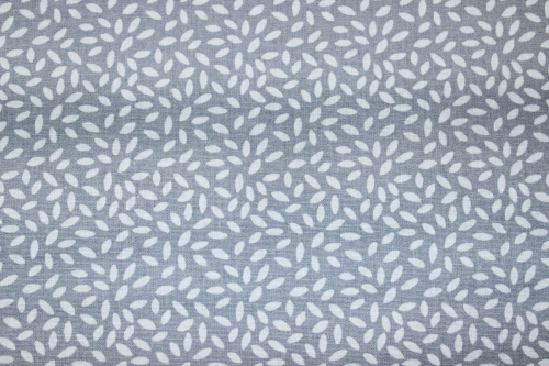 Baumwollstoff Blättchen hellgrau (10 cm)