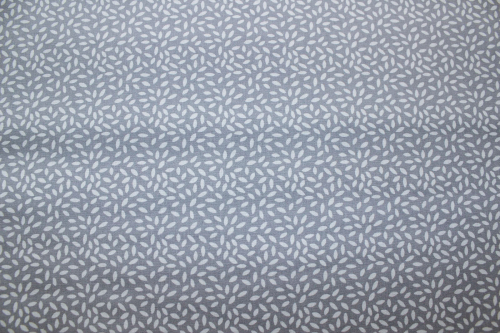 Preview: Baumwollstoff Blättchen hellgrau (10 cm)